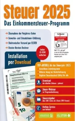 Aldi Steuer Software 2025 - Steuererklärung für das Steuerjahr 2025, Neu und versiegelt (Download)