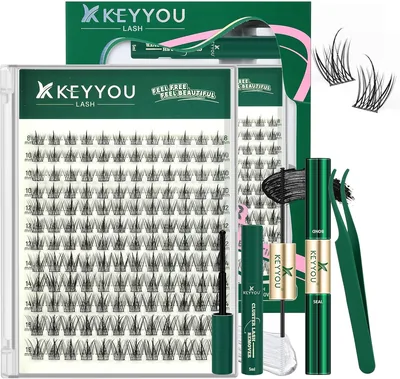 KEYYOU Manga Eyelash Cluster Set 8-18mm C-Curl Natural Clusters