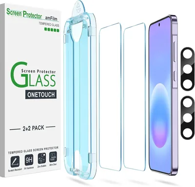 amFilm OneTouch Tempered Glass Beschermer voor Samsung Galaxy A57 5G | 9H Hardheid, Camera Lens Bescherming