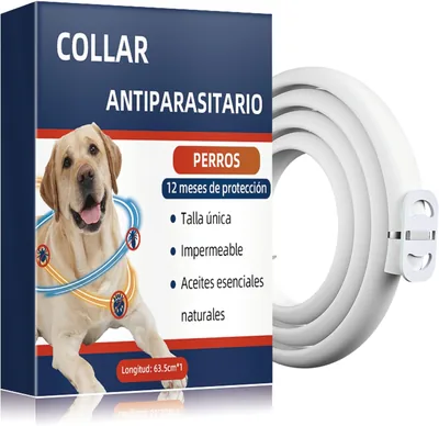 Collar antiparásitos para perros, impermeable y ajustable, 25 pulgadas | Aceites esenciales botánicos, collar impermeable, ajustable