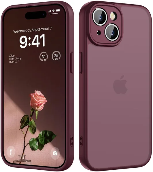 HGH Coque pour iPhone 15, Protection Complète, Antichoc, Anti-Traces, Dos Mat