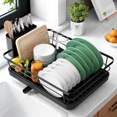 Kitsure Dish Drying Rack - Stainless Steel Kitchen Organizer, Best Deal