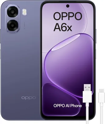 OPPO A6x 4G - Mejor oferta: Smartphone libre con AI, 4GB RAM+128GB, Batería 6100 mAh, Pantalla LCD HD+ 120Hz, IP64, Cámara 13MP, Dual SIM