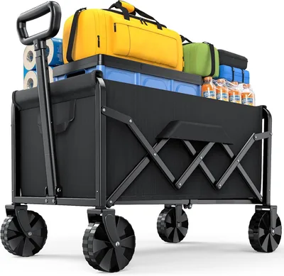 Kitsure Collapsible Wagon Trolley, 200LBS Capacity, Best Deal