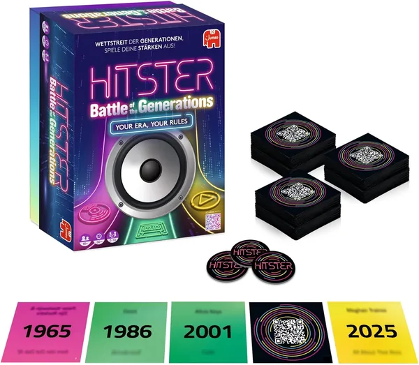 Hitster Battle of the Generations - Music Party Board Game