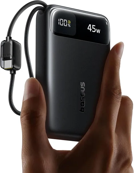 Baseus FC11 Powerbank 45W 20000mAh with 2 Integrated USB-C Cables