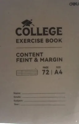 Deli Exercise Book 72 Pages, Ruled, Soft Cover - Best Deal