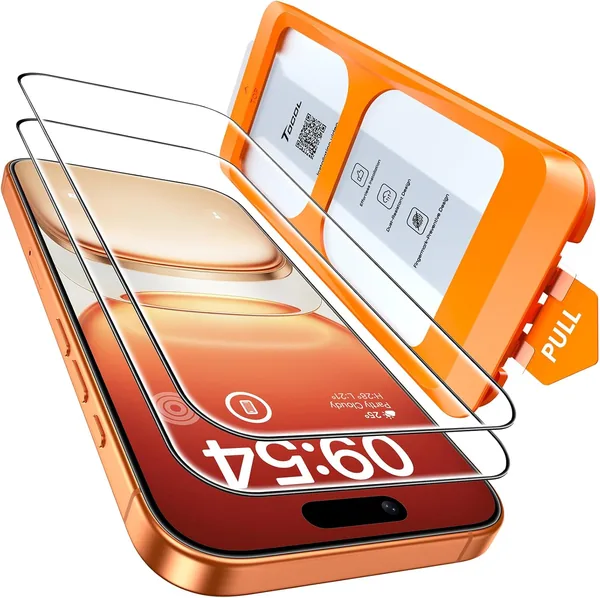 TOCOL 2 Pack for iPhone 17 Pro Max Screen Protector 6.9 Inch, Easy Installation Full Coverage No Bub