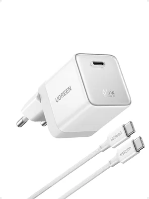 UGEN Nexode USB-C Mini Ladare 65W, Super Kompakt Kraftadapter, GaNInfinity Fastladdare, TÜV Certifierad, för MacBook Air/N - Best Deal