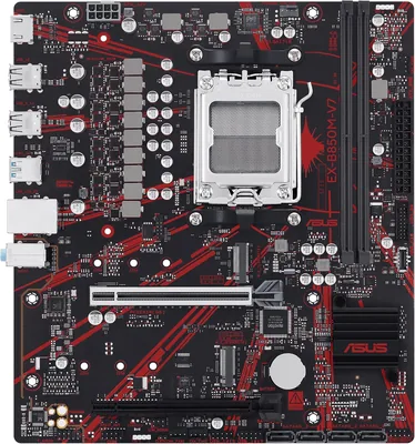 ASUS EX-B850M-V7, Carte mère Micro-ATX AMD, Slot DDR5, Prête pour PCIe 5.0, Deux emplacements M.2, Ethernet Realtek 5GB, HDMI 2.1, SATA 6 - Meilleure Offre