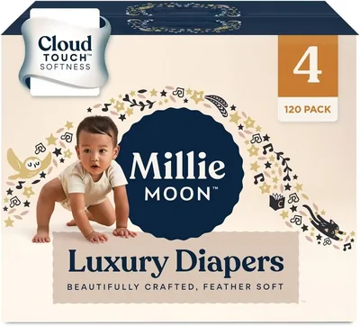 Pañales Millie Moon de Lujo, Tamaño 4, Absorción 12 Horas, 120 Unidades, Protección Doble, Mejor Oferta