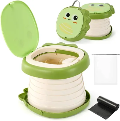 KTMOUW Entrenador de Baño Portátil para Niños con Dinosaurio, Bolsa de Basura y Almacenamiento - Mejor Precio