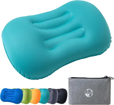 JetsCush Campingkissen Inflatabel Leichtes Reise-Kissen Ergonomisches Outdoor-Kissen Campingzubehör