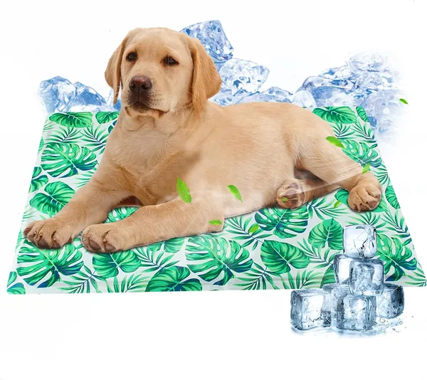 Manta de Enfriamiento Ninonly para Perros 40 x 50 cm - Colchón de Enfriamiento No Tóxico para Perros y Gatos con Gel Acondicionado