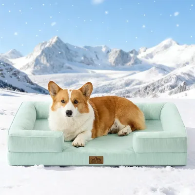 COZY KISS Cooling Dog Bed Large/Medium Orthopedic Foam Pet Sofa