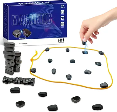 GZYYANG Magnetic Chess Game - 20 Stones Travel Checkers Set