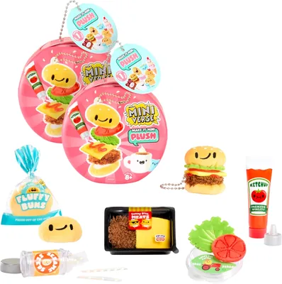MGA Miniverse Make It Mini Plush 2-Pack: DIY Food Collectibles