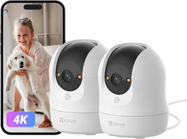 Cámaras de vigilancia EZVIZ C6N G1 4K (2 unidades) con detección de personas y ruido, noche en color - Mejor oferta