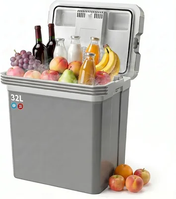 TOOHUB 32 L Kühlbox, Elektrische Kühlbox 12 V/230 V mit Kühlen und Heizen, Energiesparend / MAX/Eco-Modus, Tragbar
