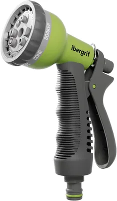 Ibergrif M22210 Garten-Dusche, Handdusche, Gartensprühgerät, 8 Bewässerungsmuster, Einstellbarer Wasserdurchfluss für Gartenbewässerung