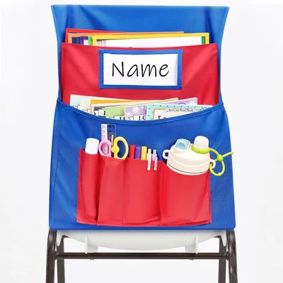 JoyCat Chair Pockets Blue & Red, Large Capacity Organizer