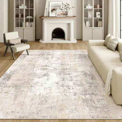 PureCozy Modern Carpet 200x300cm Beige Grey Washable Rug | 25% Off