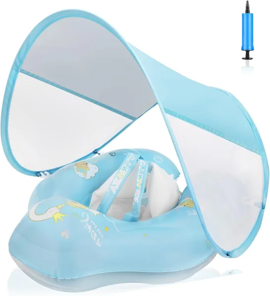 WYRIAZA Babyschwimmring mit Entfernbarem Sonnenschutz, Schwimmhilfe für Babys von 3 Monaten bis 36 Monate (1-3 Jahre), Swimmi - Best Deal