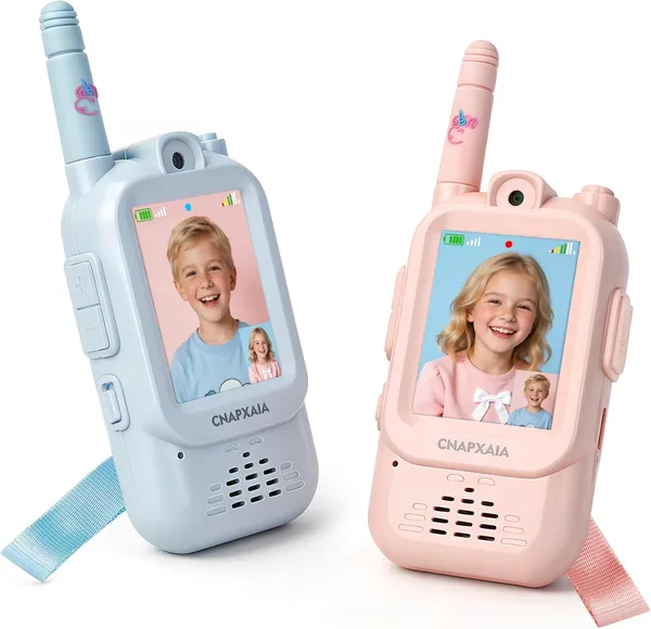 Walkie Talkie per Bambini con Video in Tempo Reale, Chiamate Senza Internet e Senza App, Connessione Automatica, Emoji Selfie Voi - 19% Off