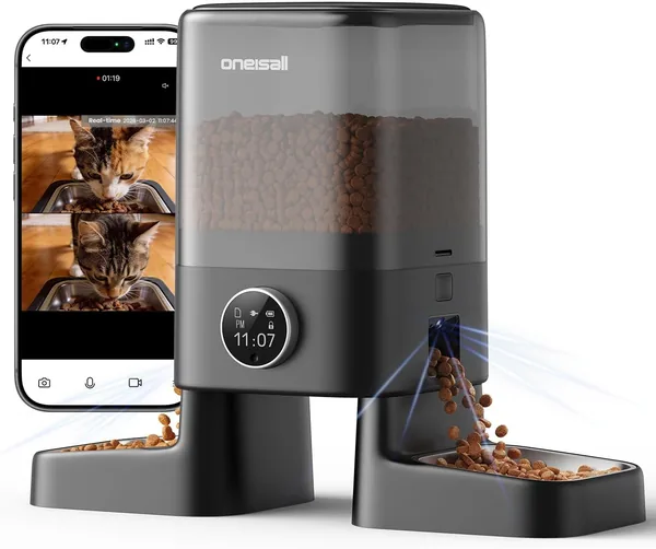 Oneisall Cat Feeder Camera 2-Way Audio Best Deal