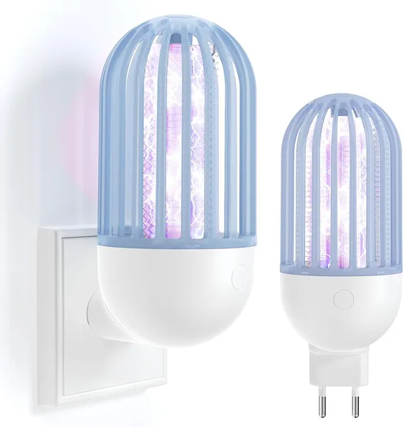 Mosquito Killer Socket Electric Mosquito Lamp Pack of 2 Electric Insect Repellers with UV Light