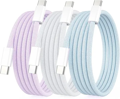 3 Pack 1M USB C to USB C Cable - 15% Off