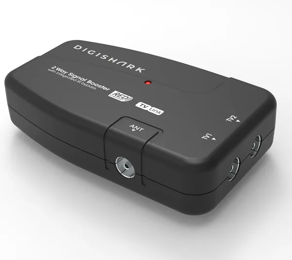 DigiShark 2 Way TV Aerial Signal Booster&Splitter Amplifier