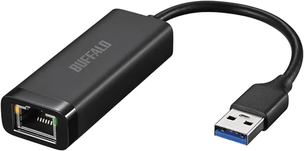 バッファロー LUA6-U3-AGTE-NBK 有線LANアダプター、ギガ タイプA、USB 3.2 (Gen1)、日本製（Windows/macOS/Nintendo Switch対応]