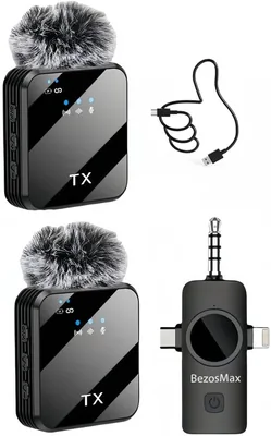 BezosMax 3 in 1 Wireless Lavalier Microphone 15% Off
