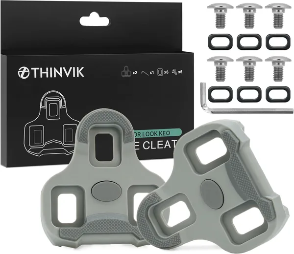 Grip per pedali Look Keo Thinvik per scarpe da ciclismo, design anti-scivolo per bici stradali 0°, 4.5° e 9°