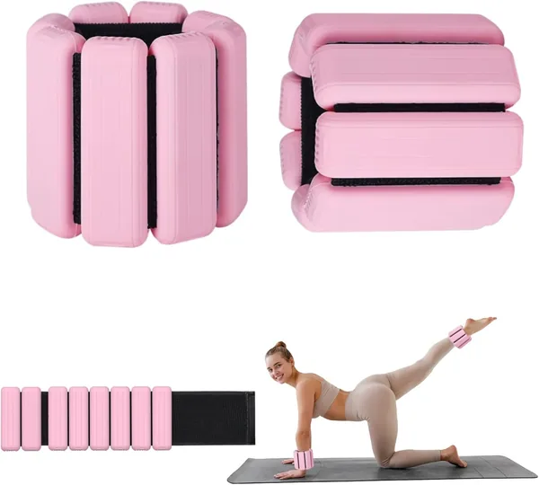 Zencantorous Adjustable Wrist Weight, 2pcs (0.23kg/0.45kg) Pink