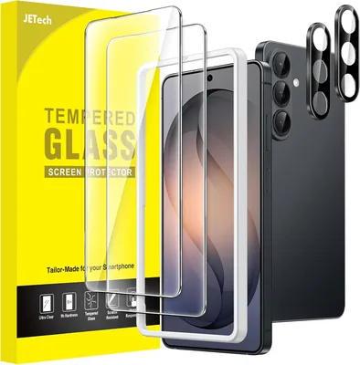 JETech Screen Protector för Samsung Galaxy S26 Plus med Kamera Lens Cov, 9H Temperat Glass Film med Enkelt Installation