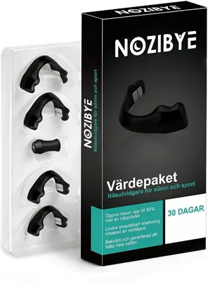 Nozibye Magnetiska Näsplaster (30-dags Paket, Schwarz) - Värre Atmung Förbättringspaket Best Deal
