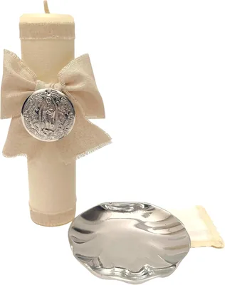 Vela De Bautizo para Niños Artesanal Con Medallón De La Virgen De Guadalupe - Best Deal