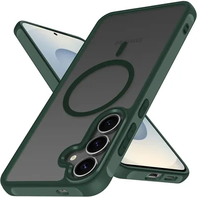 Matowa Ciemnozielona Obudowa Magnetyczna na Samsung Galaxy S25 Plus 5G / S24 Plus 5G, Wojska Ochrona, Najlepsza Oferta