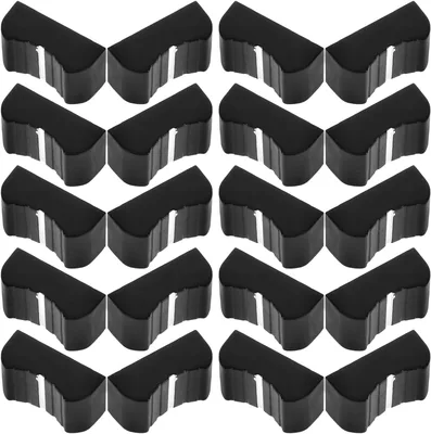 20pcs Black Fader Caps for Console Mixer Slider Knobs