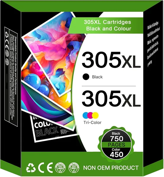 HP 305XL Cartouches Noir et Couleur, Compatible avec cartouche HP 305