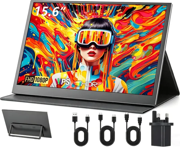 Xyvolve Monitor Portable 15.6 Inch FHD 1080P IPS Anti-Glare USB-C HDMI