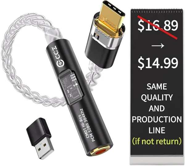 KB EAR 2026 Latest USB C DAC Audio Adapter with Headphone Amplifier