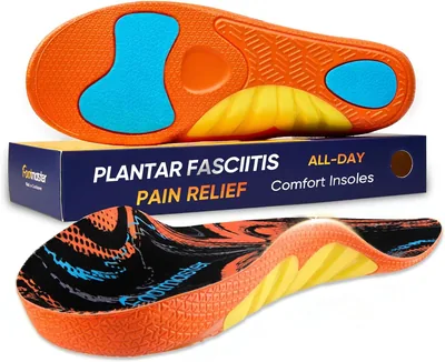Footmaster Orthopediska Insolet för Plantar Fasciitis - Arkstöd för Platt Fötter - Reliering av Hälfskmer - Insolet för Hälsa Spår