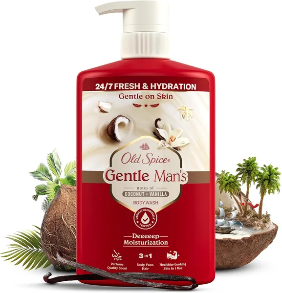 Old Spice Gentlemen's Kokosnuss + Vanille 3-in-1 Duschgel & Shampoo, 800 ml, 24/7 Frische