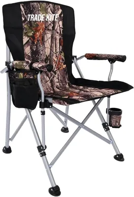 Trade Kite Heavy Duty Camping Chair - 200kg, Cup Holder, Storage Pouch & Carry Bag