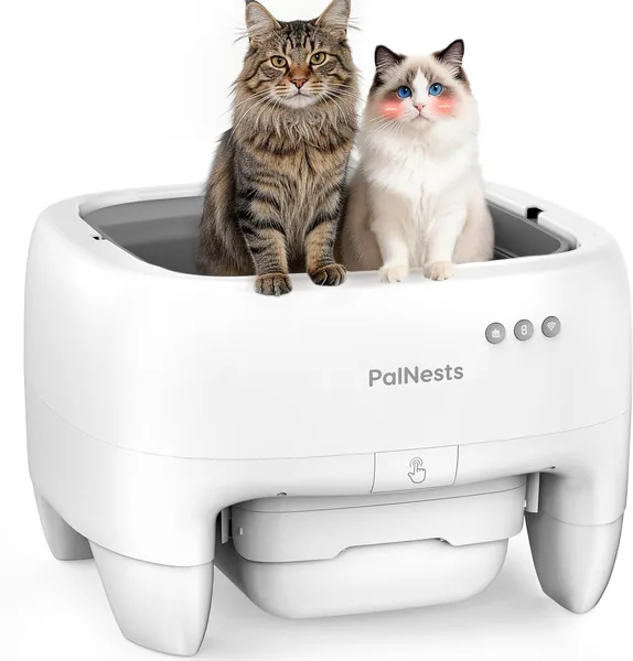 PalNests Self-Cleaning Cat Litter Box, 26% Off - Entrada Superior, Control APP, Desodorizante