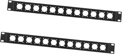1U Rack Panel - 12 D-Series Holes, XLR HDMI Mount (Best Deal)