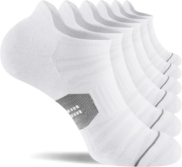 Niorasen Sneaker skarpetki męskie damskie - oddychające, polstrowane, 6 par